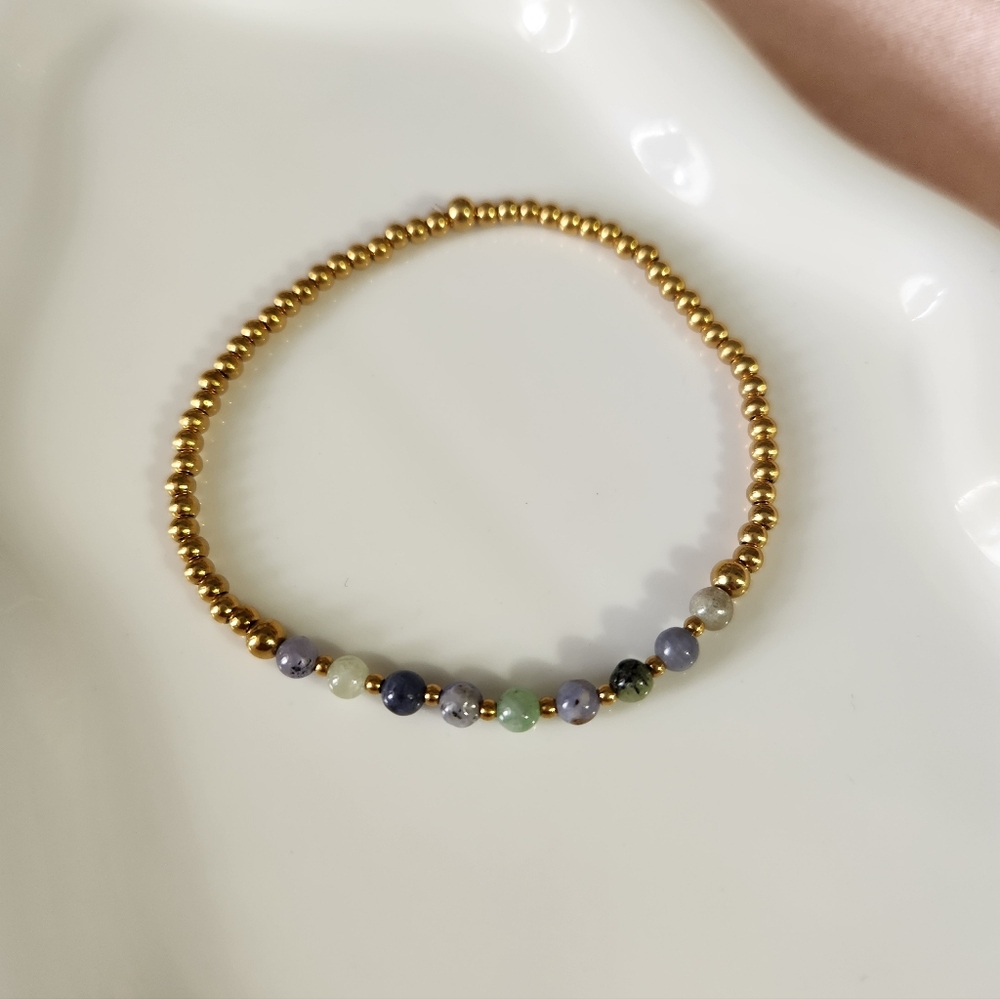 Handmade Tanzanite Bead Bracelet